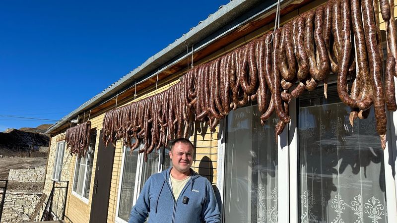 Как Сушат в Горах Дагестана Мясо! Настоящая Домашняя колбаса Без Добавок!