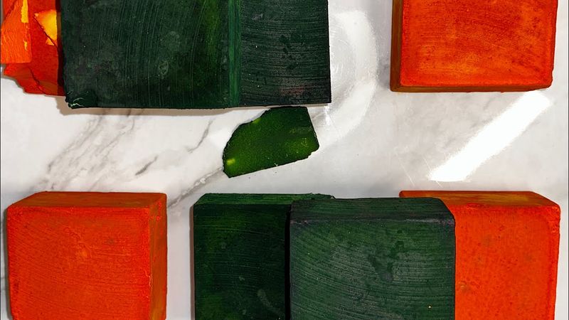 FOR MY GRANDPA | Dyed Chalk Blocks | ASMR