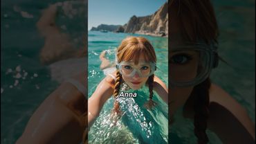 Disney Princesses at the Beach 🏖️ #disney