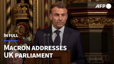 IN FULL: Macron addresses UK parliament on first day of state visit | AFP