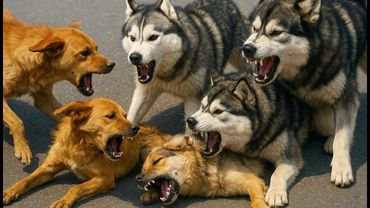 ДВЕ СОБАКИ НАПАЛИ НА НАС! Бой собак в лесу