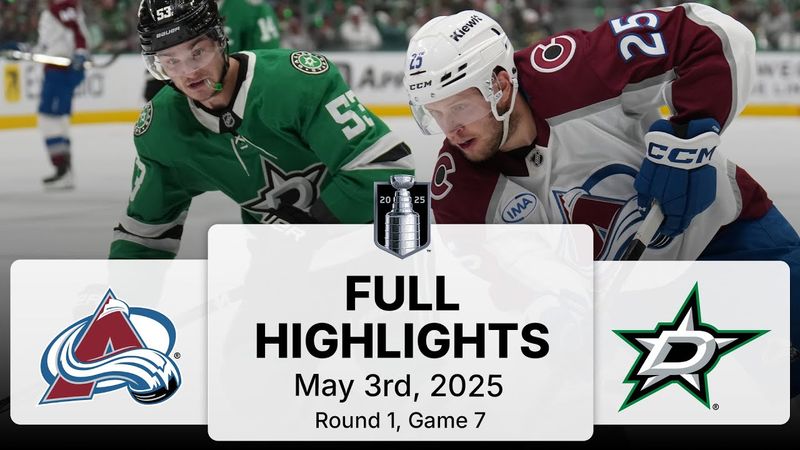 NHL Playoff Highlights | Avalanche vs. Stars | Gm 7 | May 03, 2025
