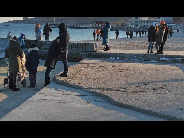 Пляж Ланжерон Одесса. 24.02.2019