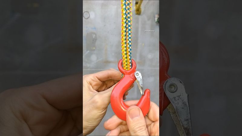 Brilliant knot technique! Quick and reliable Construction knot with a hook #diy #tips #knot #skills