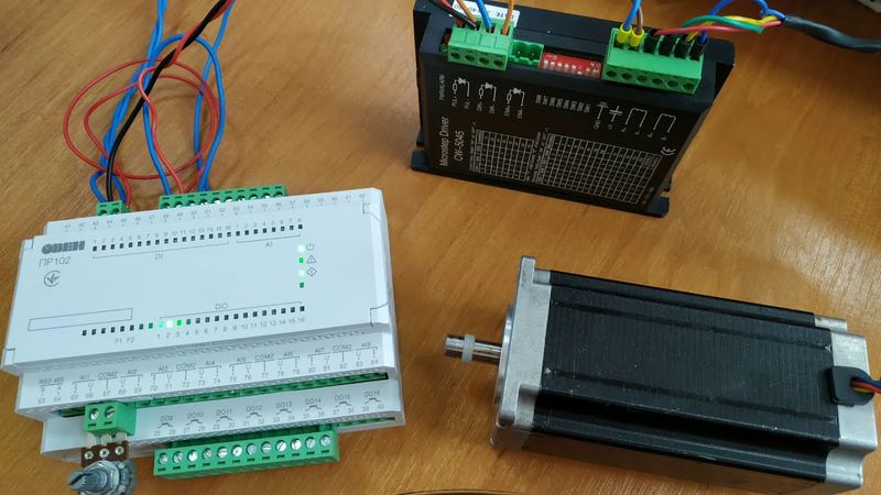 ПР102 и шаговый двигатель. Эксперимент.