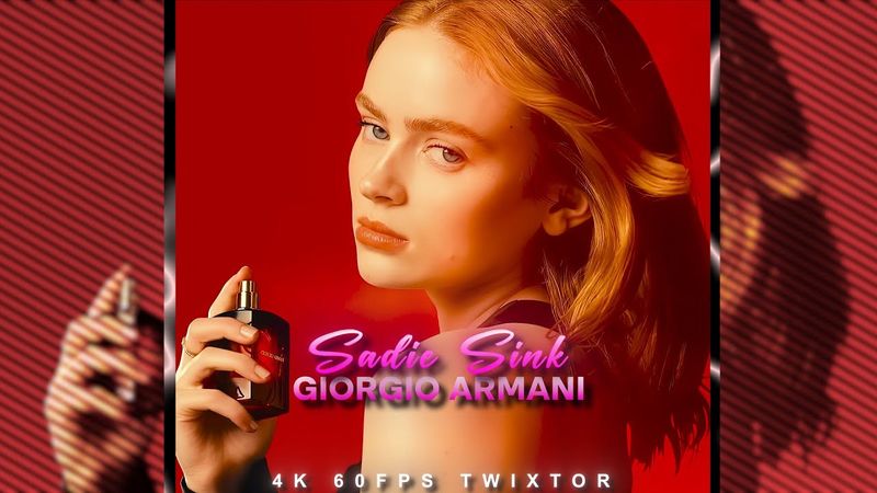 SADIE SINK | GIORGIO ARMANI AD | 4K 60FPS TWIXTOR | SCENEPACK | FREE CLIP | WITHOUT CC | 2026