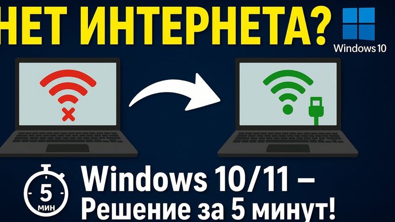 Нет интернета на ноутбуке (Windows 10/11) — Решение проблемы за 5 минут