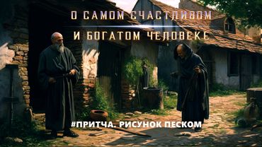 Притча о самом счастливом и богатом человеке l Рисунок песком