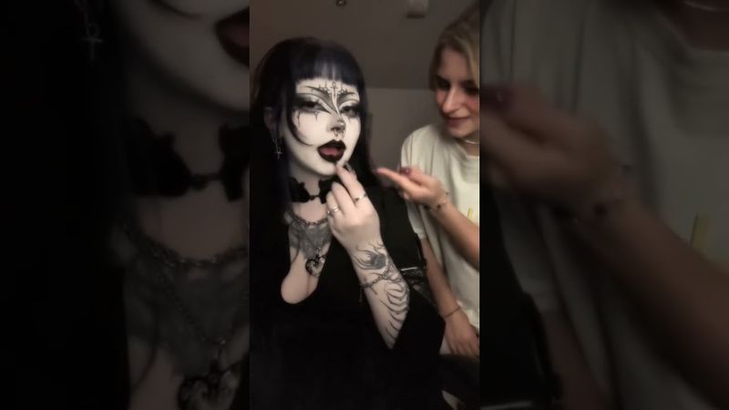 goth happens 🤷‍♀️ #goth #alt #transformation #makeup #trad #emo #gothgirl #funny #relationships