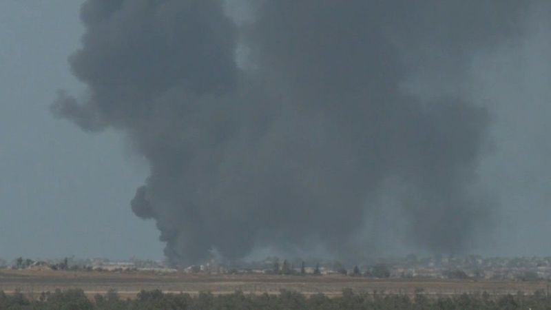 Massive cloud of smoke rises over southern Gaza Strip | AFP