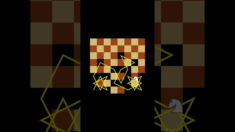 Можно ли обойти конем шахматную доску? #математика