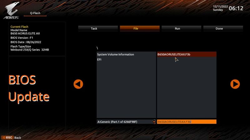 GIGABYTE B650 AORUS ELITE AX BIOS update