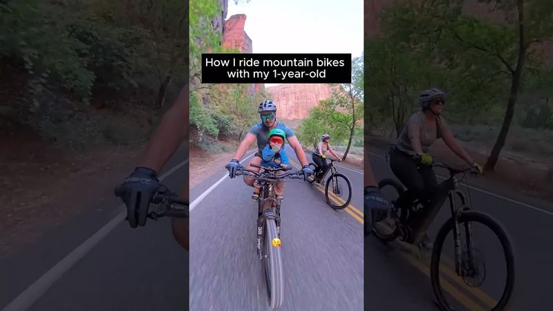 Come vado in mountain bike con il mio bambino di 1 anno #utah #mountainbike #mtb #bambini #genito...