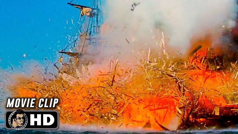 Exploding Pirate Ship Scene | CUTTHROAT ISLAND (1995) Movie CLIP HD