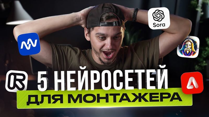 ТОП 5 НЕЙРОСЕТЕЙ для ВИДЕОМОНТАЖЕРА, которые реально помогают в работе