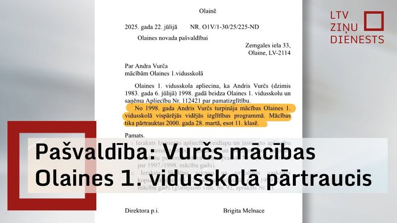 A. Vurčs turpina neatbildēt uz jautājumiem par savu izglītību