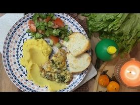 Нежнейший морской язык под сырной шапкой с правильным картофельным пюре (без яиц!)