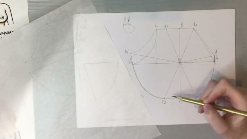 МК New Модуль 4 Основа бюстгальтера Видео урок Построение чашки бюстгальтера часть 2