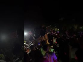 Girls on car roof 005