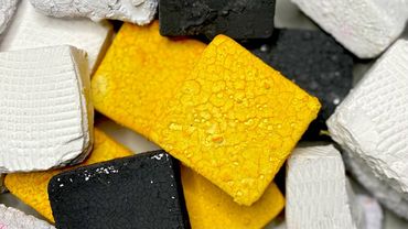 Pasted Black and Yellow Gym Chalk Blocks | Hajj Mubarak 🕋 1446 HJ EID-UL-ADHA