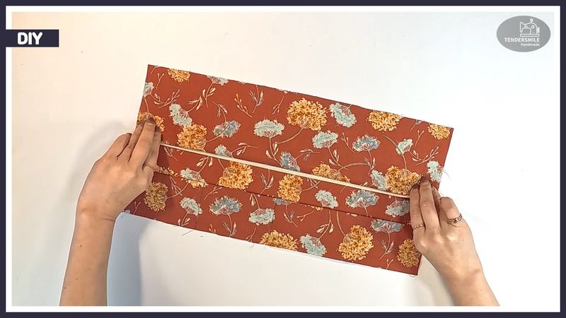 DIY-Clutch aus einem Stück Stoff mit Innentasche
