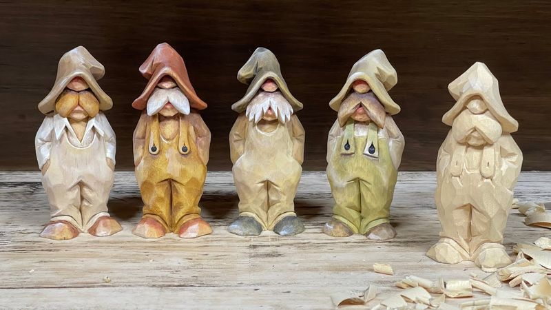 [우드카빙] 콧수염 기른 농부 조각하기 Woodcarving-Carving a Mustached Hillbilly