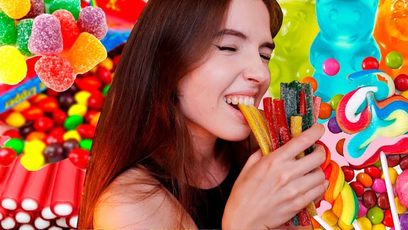 🍭АСМР Итинг кислого мармелада🍭 / 🍭ASMR Eating sour marmalade🍭