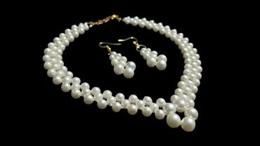 Easy and simple tutorial of beaded necklace set 🤍