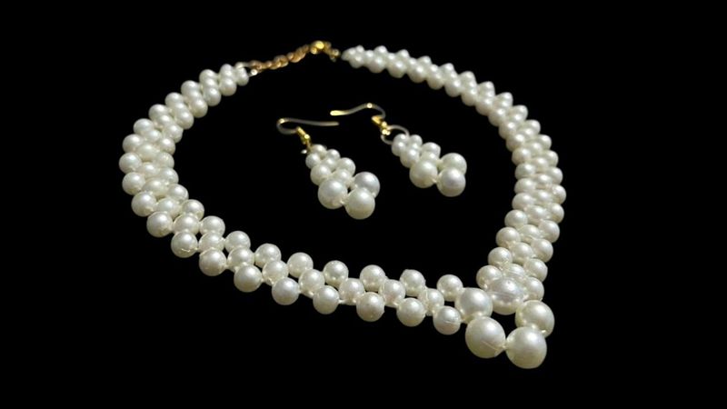 Easy and simple tutorial of beaded necklace set 🤍