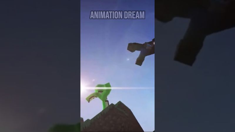Minecraft Dream Vs. Animation Dream 🤩 Dream On Kratos Cliff Jump #minecraft #shorts #dream #dreamon