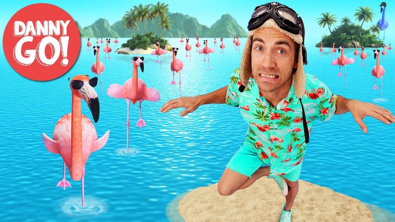 "Flamingo FRENZY!" Dance Game 🦩🌴 Red Light, Green Light Brain Break | Danny Go! Songs for Kids