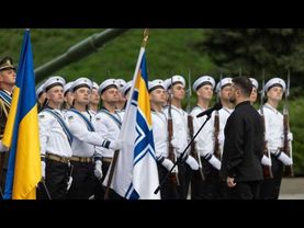 Volodymyr Zelenskyy marks National Flag Day as Russia continues to target Ukrainian cities