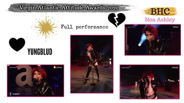 YUNGBLUD - 2020 Virgin Atlantic Attitude Awards - Full performance 🖤 - Noa Ashley