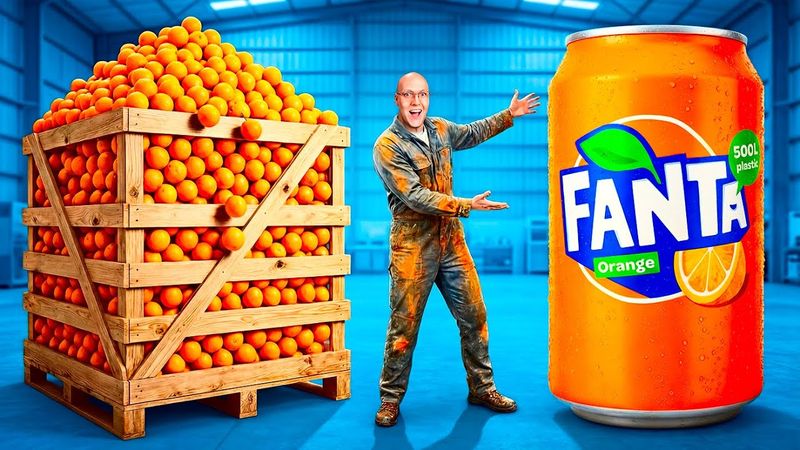 1 TON PORTAKALDAN DEVASA BİR FANTA YAPTIM!!!