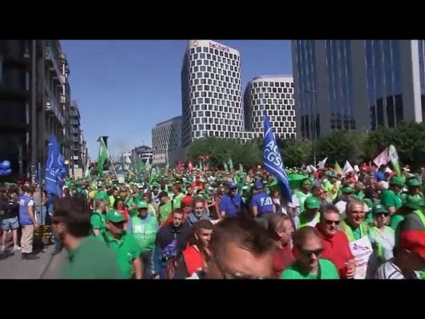 Flights cancelled in Brussels' airports amid general strikes over government plan to reform pensions