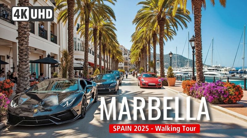 MARBELLA Walking Tour 🌴 Spain 🇪🇸 | Walk Marbella 's Glamour, Old Town Charm & Mediterranean Vibes!
