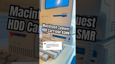 Macintosh Plus booting from SyQuest removable hard drive cartridge, loading ZORK! #retrocomputing