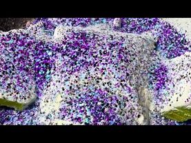 Colorful Chalk Pieces with Starch & Glitter