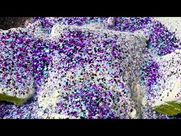 Colorful Chalk Pieces with Starch & Glitter