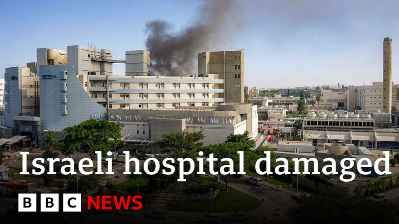 Israeli hospital damaged after wave of Iranian missile strikes | BBC News