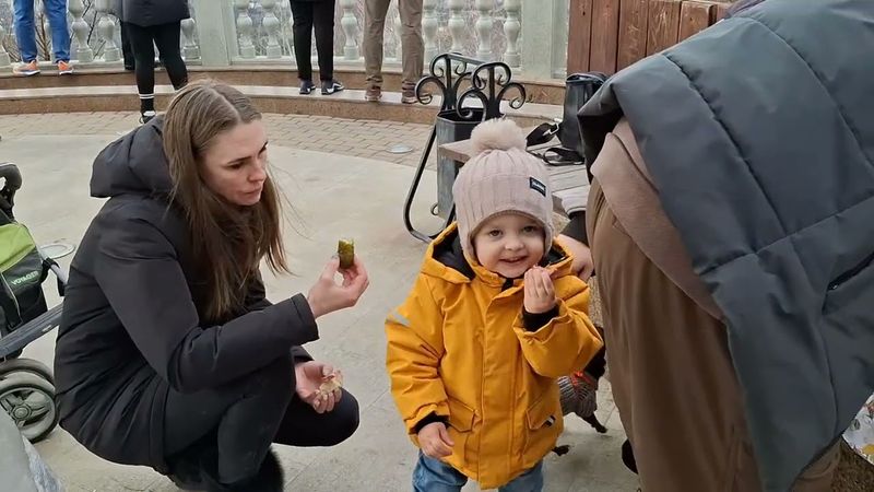 Семейный выход в горный парк