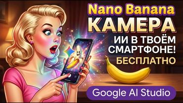 МАГИЯ ОТ GOOGLE: Nano Banana Camera превращает любое фото в шедевр прямо при съёмке! Free.