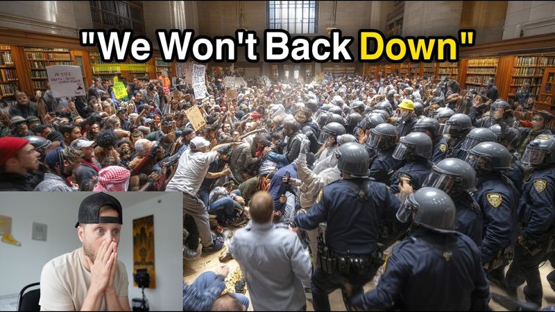 Protesters Brawl with NYPD... as Columbia University Collapses