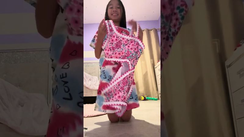 Opening new clothes that I got