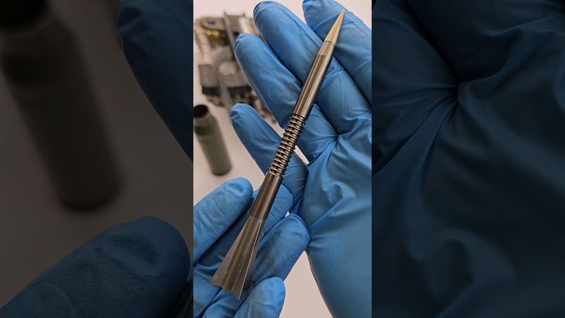 25mm DEPLETED URANIUM Sabot Dart M919 Ammo for M242 BUSHMASTER Chain Gun #military #bullet #unboxing