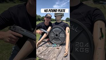 45 Pound Plate vs 50 Cal Sniper Rifle