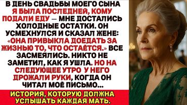 НА СВАДЬБЕ МОЕГО СЫНА МЕНЯ ОБСЛУЖИЛИ ПОСЛЕДНЕЙ — МНЕ ДОСТАЛИСЬ ХОЛОДНЫЕ ОСТАТКИ. И ТОГДА Я…