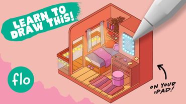 You Can Draw This ISOMETRIC ROOM in PROCREATE