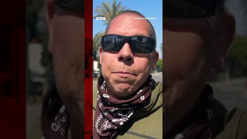 Riot police and protesters clash after Los Angles immigration raids. #US #LosAngeles #BBCNews