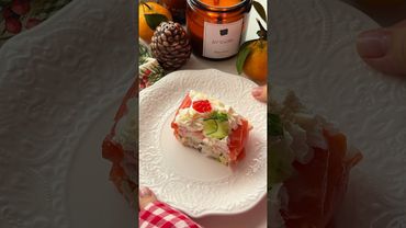 Суши салат в трендовой подаче🍣🎄✨